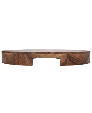 Acacia Wood Pedestal with Handles – Food Safe & Stylish
