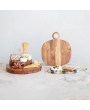 Acacia Wood Pedestal with Handles – Food Safe & Stylish