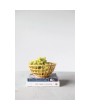 Handmade Mustard Stoneware Basket Bowl – Reactive Glaze Finish