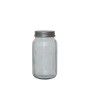 4-Cup Embossed Glass Coffee Jar with Airtight Metal Lid