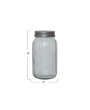 4-Cup Embossed Glass Coffee Jar with Airtight Metal Lid