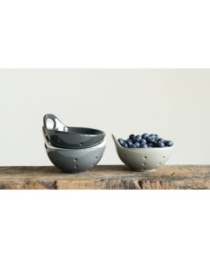 Stoneware Berry Bowl with Handle – Food Safe & Stylish Serveware