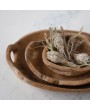 Hand-Carved Teak Wood Bowls with Handles – Set of 3, Live Edge