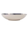 Hand-Painted 12.5" Stoneware Serving Bowl – Blue & Cream Design
