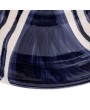 Hand-Painted 12.5" Stoneware Serving Bowl – Blue & Cream Design