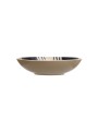 Hand-Painted 12.5" Stoneware Serving Bowl – Blue & Cream Design