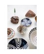 Hand-Painted 12.5" Stoneware Serving Bowl – Blue & Cream Design