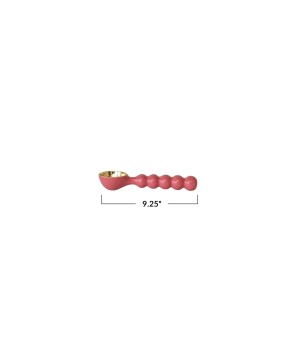 Enameled Aluminum Ice Cream Scoop – Gold & Pink, Stylish & Durable
