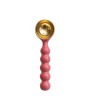 Enameled Aluminum Ice Cream Scoop – Gold & Pink, Stylish & Durable
