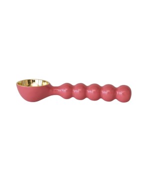 Enameled Aluminum Ice Cream Scoop – Gold & Pink, Stylish & Durable