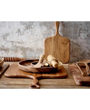 Hand-Carved Acacia Wood Standing Spoon – Rustic & Food Safe