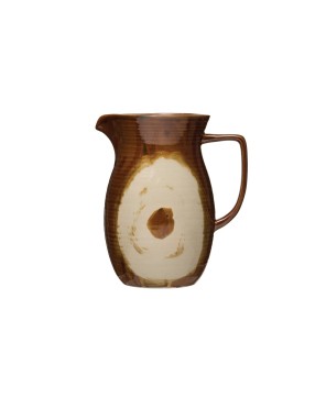 Stoneware Pitcher with Reactive Glaze – 42 oz Elegant Design