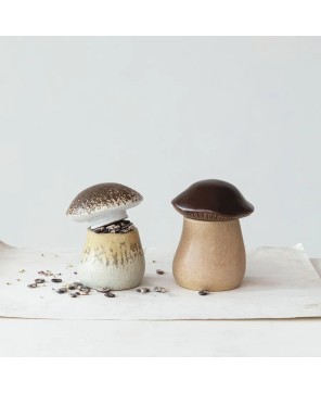 Stoneware Mushroom Canister – Unique & Stylish Kitchen Storage