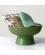 Stoneware Footed Bowl – Reactive Glaze, Handcrafted Serveware