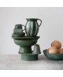 Stoneware Footed Bowl – Reactive Glaze, Handcrafted Serveware