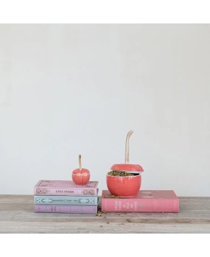 Stoneware Cherry Shaped Jar – Unique Kitchen Storage & Decor