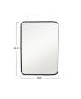 Black Metal Wall Mirror with Beaded Frame