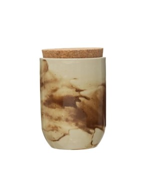 Stoneware Jar with Cork Lid – Stylish & Functional Kitchen Storage
