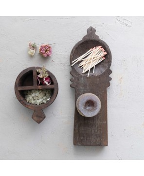 Rustic Reclaimed Wood Spice Container – Vintage-Inspired Storage Box