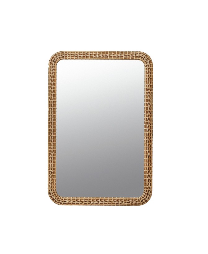 Natural Woven Rattan Framed Wall Mirror