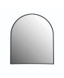 Modern Metal Framed Arched Wall Mirror – Sleek Black Design