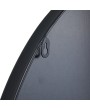 Modern Metal Framed Arched Wall Mirror – Sleek Black Design