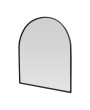 Modern Metal Framed Arched Wall Mirror – Sleek Black Design