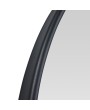 Modern Metal Framed Arched Wall Mirror – Sleek Black Design