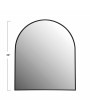 Modern Metal Framed Arched Wall Mirror – Sleek Black Design
