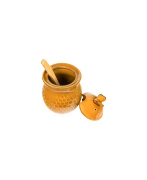 Ceramic Honey Jar with Dipper – Farmhouse-Style Storage & Serving
