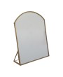 Elegant Brass Arched Standing Mirror – Metal Framed