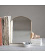 Elegant Brass Arched Standing Mirror – Metal Framed