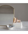 Elegant Brass Arched Standing Mirror – Metal Framed