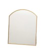 Elegant Brass Arched Standing Mirror – Metal Framed