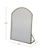 Elegant Brass Arched Standing Mirror – Metal Framed