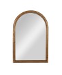 Natural Arched Mango Wood Framed Wall Mirror – Elegant Rustic Décor