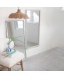Unique Reclaimed Carved Wall Mirror – Distressed Whitewashed Frame
