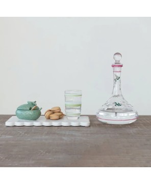 Stoneware Fruit-Shaped Sugar Pot & Jam Jar – Set of 2 with Spoon