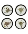 Vintage Nest Print Framed Wall Decor – Set of 4 Boho-Inspired Styles