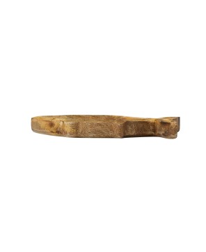 Hand-Carved Mango Wood Fish Dish – Natural Rustic Serveware