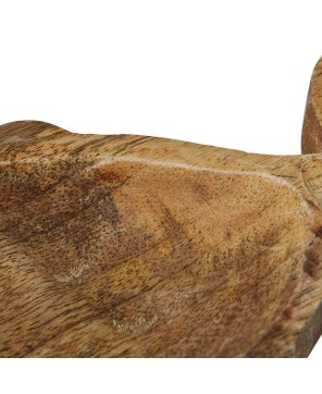 Hand-Carved Mango Wood Fish Dish – Natural Rustic Serveware