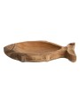Hand-Carved Mango Wood Fish Dish – Natural Rustic Serveware