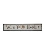 Wash Your Hands Framed Wall Decor – Fun Industrial Style Sign