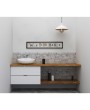 Wash Your Hands Framed Wall Decor – Fun Industrial Style Sign