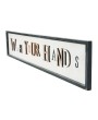 Wash Your Hands Framed Wall Decor – Fun Industrial Style Sign
