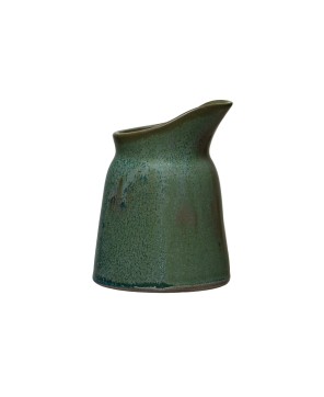 12 oz. Stoneware Creamer – Matte Green, Reactive Glaze Finish
