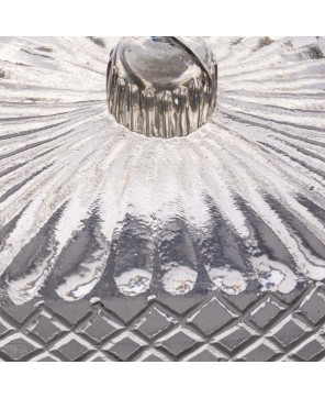Cut Recycled Glass Butter Dish with Embossed Design – Farmhouse Style