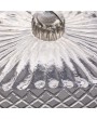 Cut Recycled Glass Butter Dish with Embossed Design – Farmhouse Style