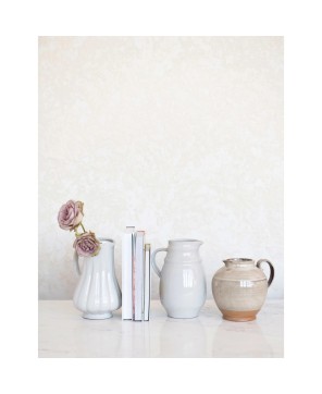72 oz. Stoneware Pitcher – Beige, Reactive Glaze, Handcrafted