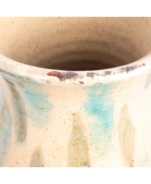 Hand-Painted Terra-Cotta Pitcher – 72 oz., Rustic Crackle Glaze